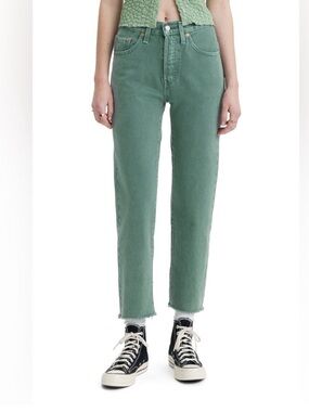 Levi's Green Denim Straight Jeans